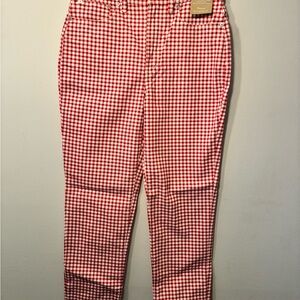 Madewell gingham red perfect vintage jeans